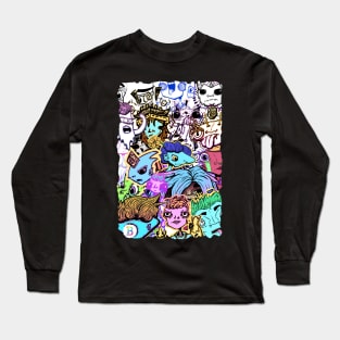 Cartoon Character Mashup Long Sleeve T-Shirt